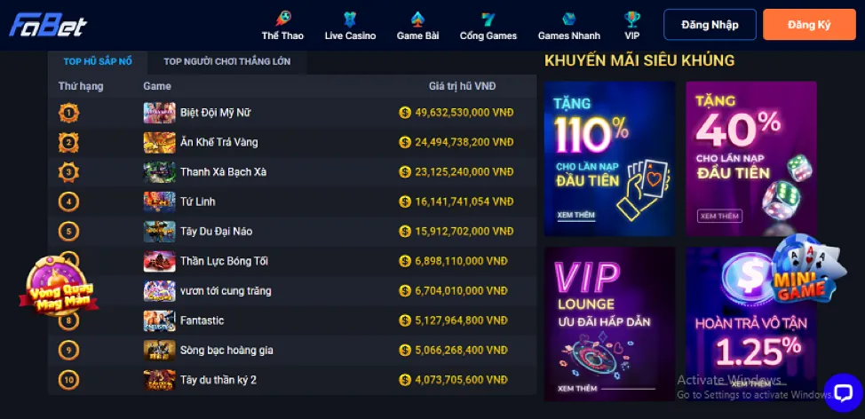 Khuyến mãi nạp tiền hàng ngày 5win